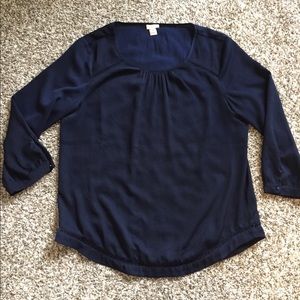 J Crew Navy Blouse